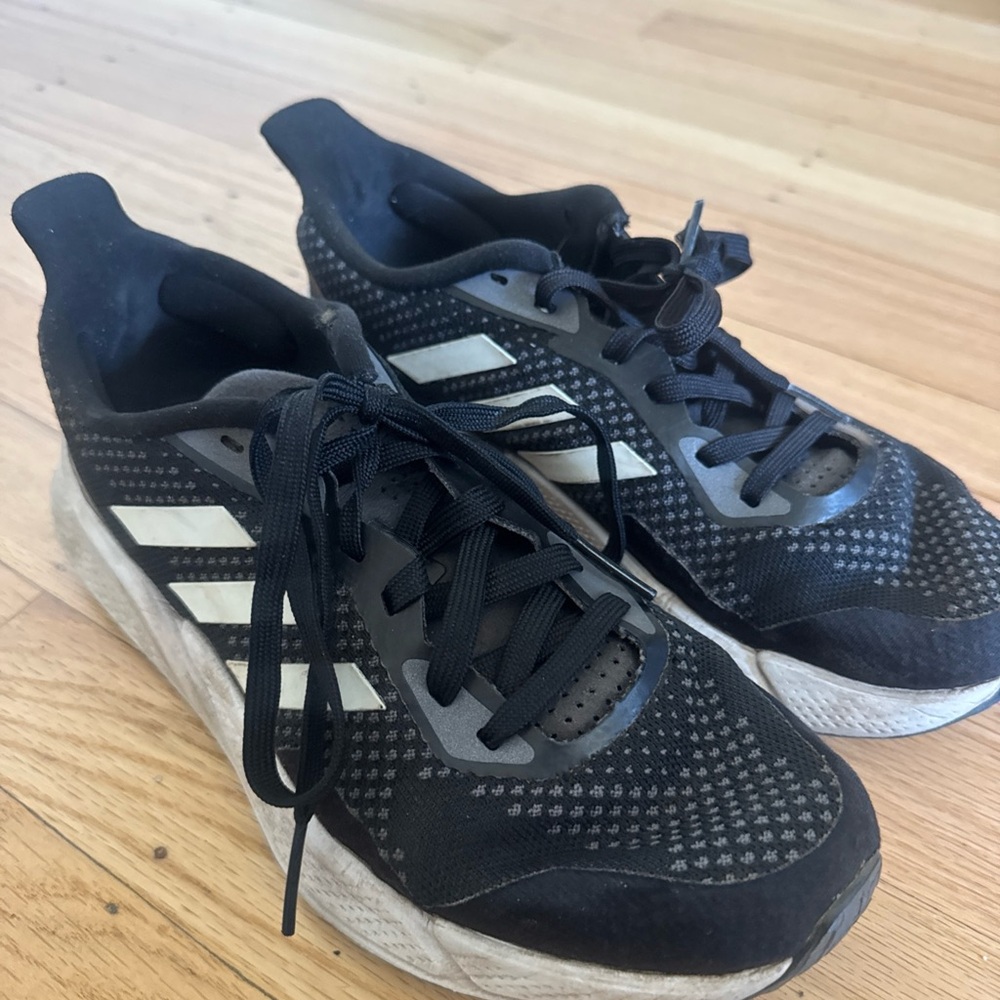 Adidas Black and White Athletic Sneakers